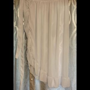 Women’s Sheer Sarong/ Hip Wrap - Sheer White- One Size Fits All